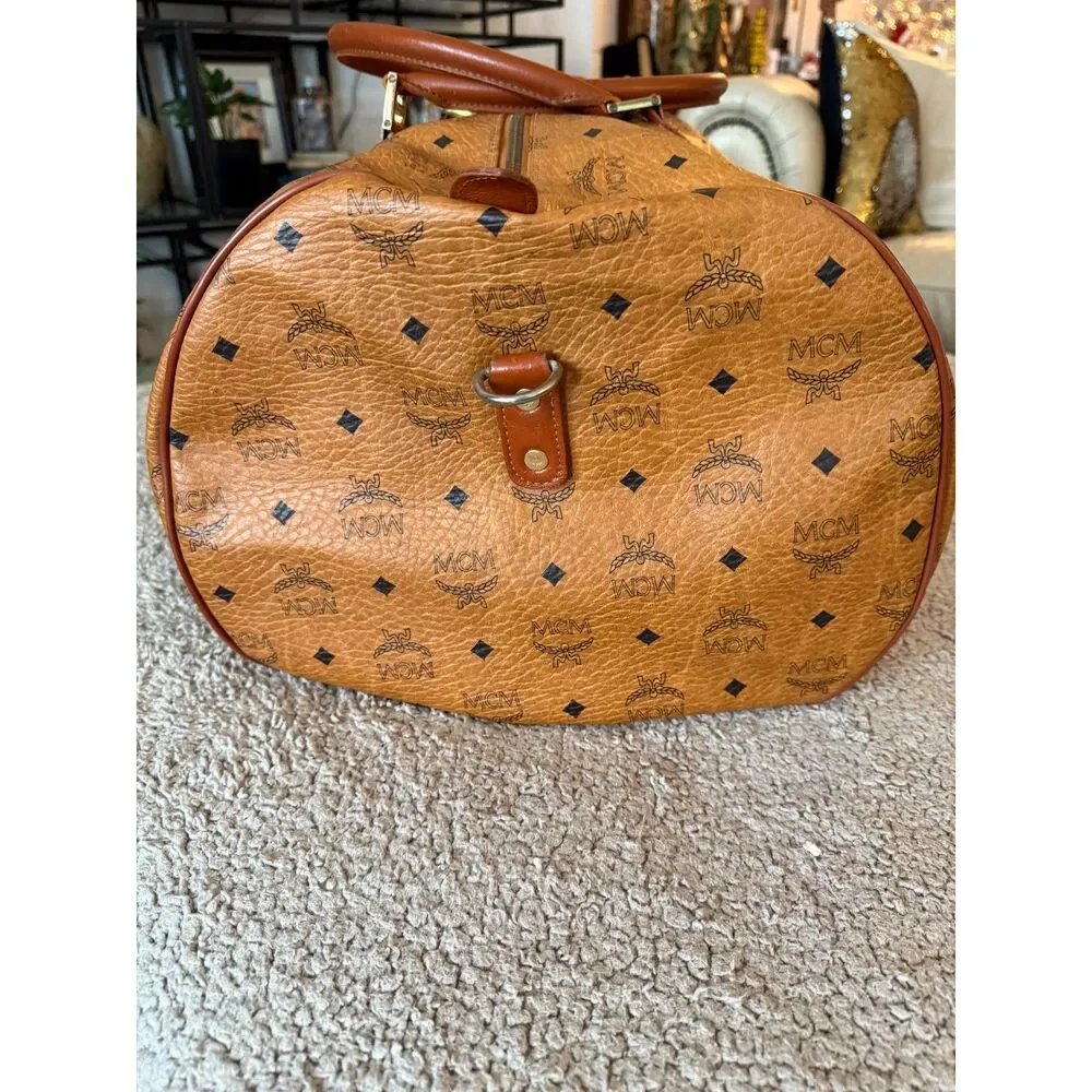EUC MCM XL Weekender Travel Duffel Bag